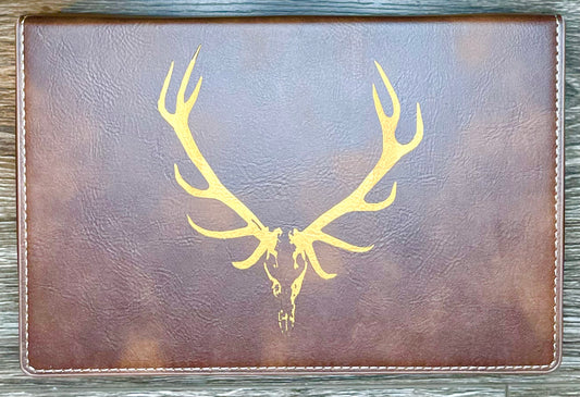 Bull Elk Skull, Flask Box Set (customizable)