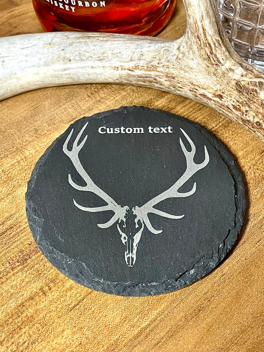 Customizable, Elk Hunter Stone Coasters (2 pack)