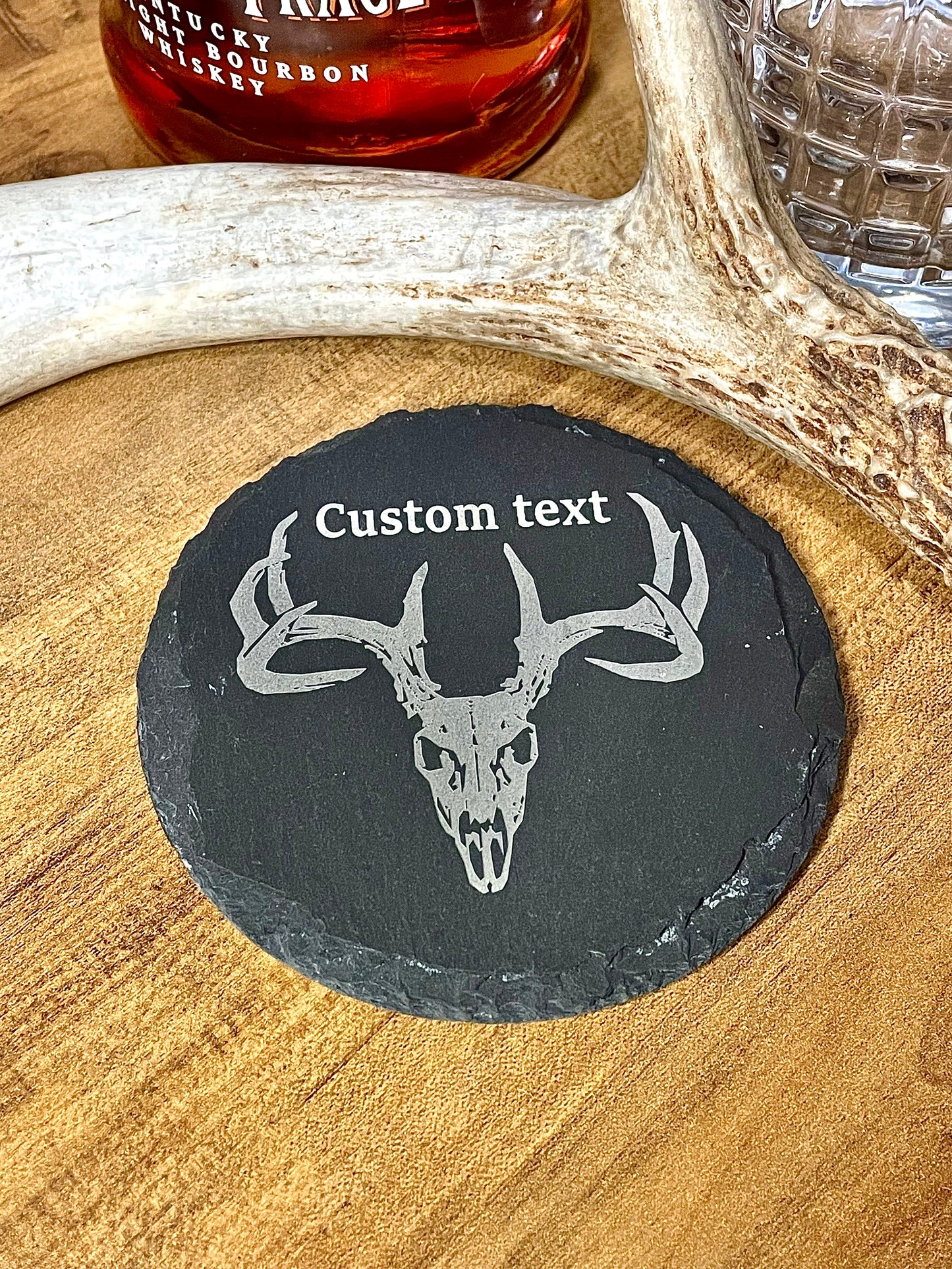 Customizable, Deer Hunter Stone Coasters (2 pack)